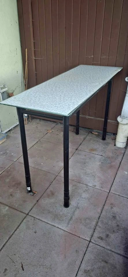 Glass top entry table
