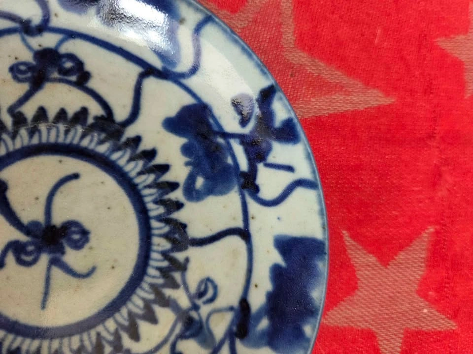 Antique Blue and White Plate, 13.5cm - photo 3