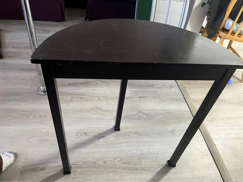 OBO: Half-circle wood end table - photo 3