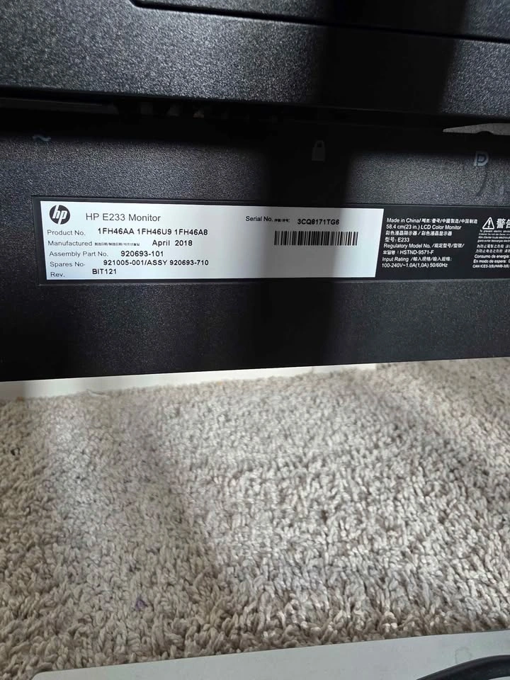 HP Computer Monitor - photo 5