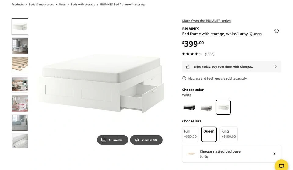 Queen sized bed frame - photo 3