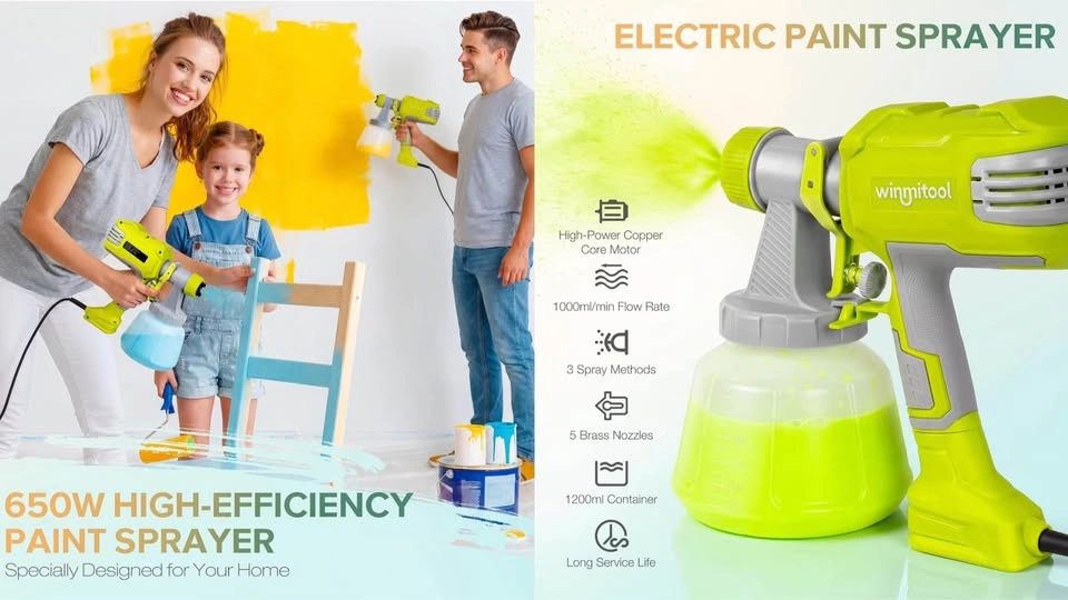 (New)650W 1,200ML Electric Paint Sprayer Gun - photo 5