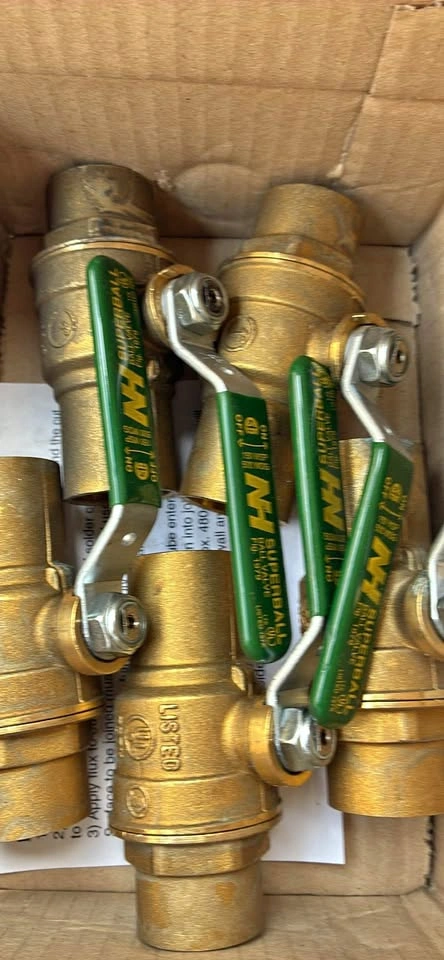 Brand New 1" Brass Ball Valves (Box of 5)