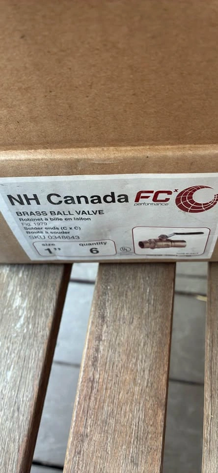 Brand New 1" Brass Ball Valves (Box of 5) - photo 2