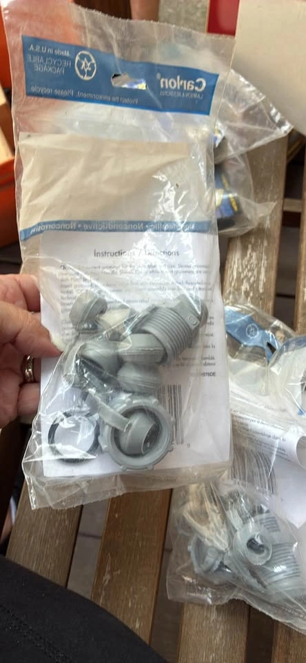 3x New Carlon 1/2" Threaded Strain Relief Connectors - Unopened - photo 2
