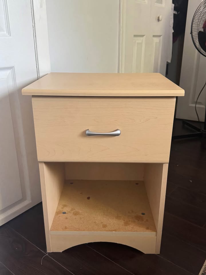 Wooden Nightstand Bedside Table - photo 2