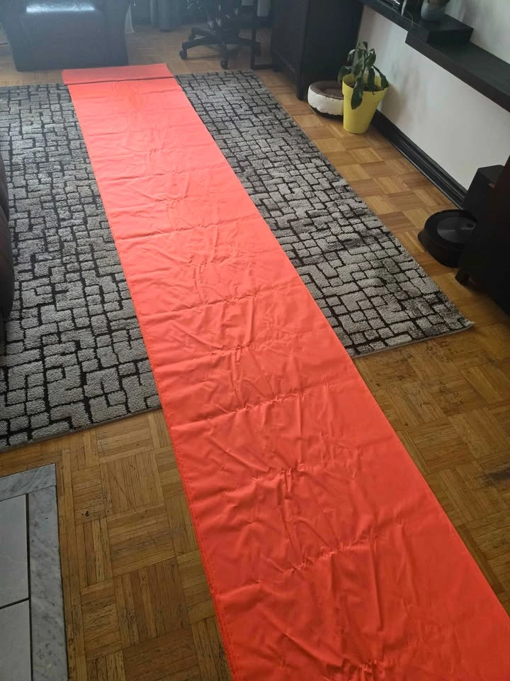 Bright Orange Fabric 20ft long by 5ft wide - photo 2