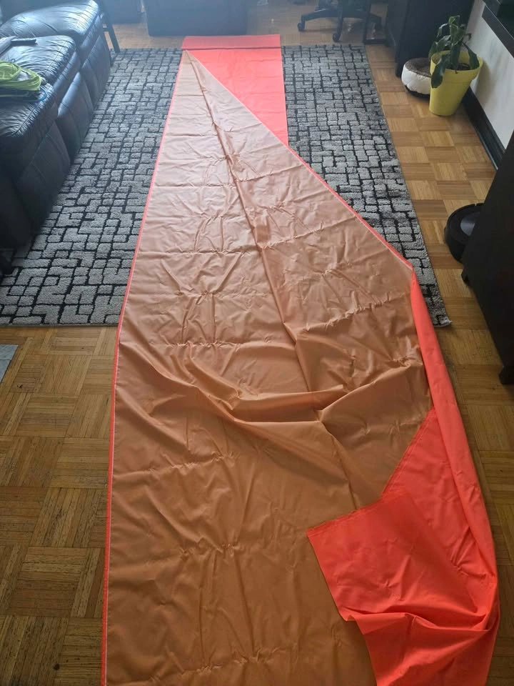 Bright Orange Fabric 20ft long by 5ft wide - photo 3