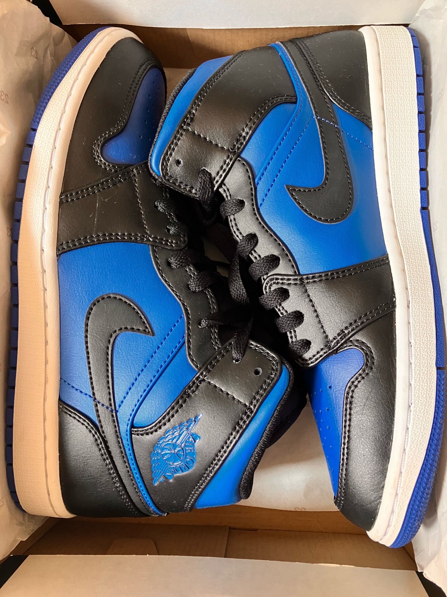Air Jordan 1 Mid Black/Royal Blue/White - photo 2