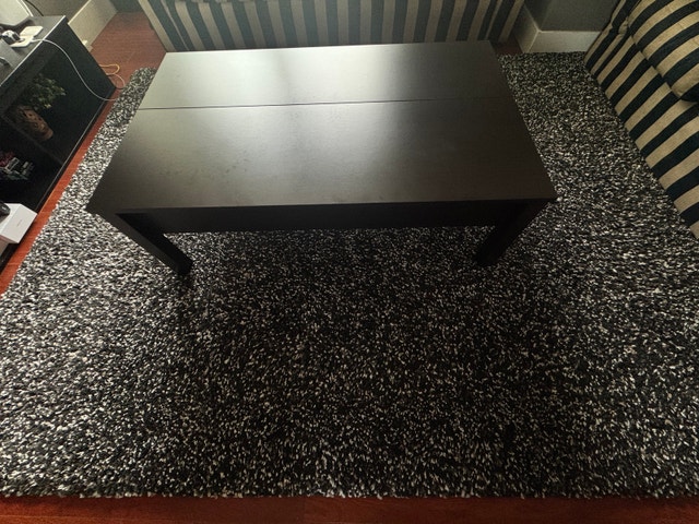 Black Coffee Table with Lift-Top and Storage - photo 2
