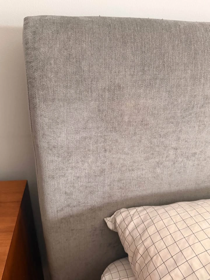 West Elm King Velvet Bed Frame - photo 4