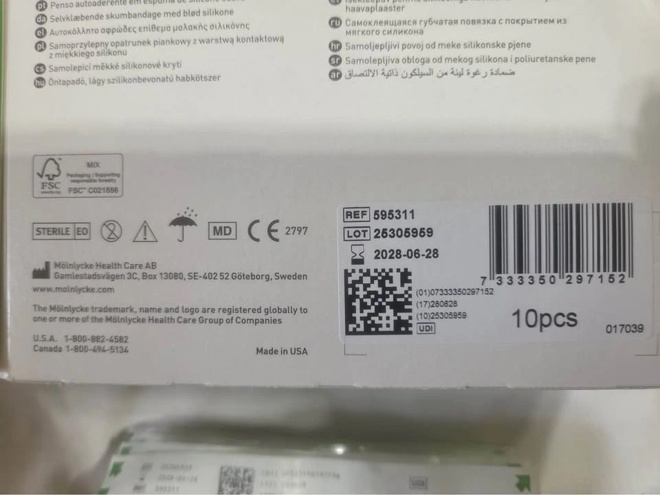 Mölnlycke Mepilex Border Flex Dressings (4x4 in) - 6 Pack - photo 2