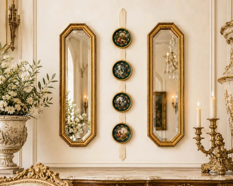 Vintage Florentine Italian Vignette With Mirrors