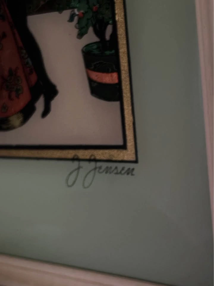 40s J. Jensen Foil Silhouette Art - photo 2