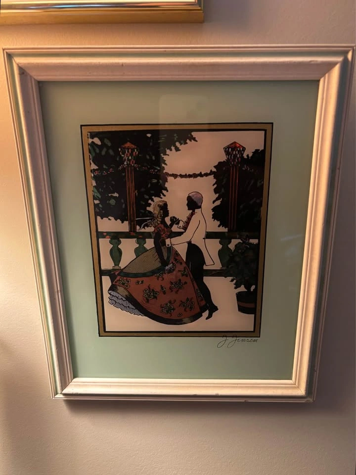 40s J. Jensen Foil Silhouette Art - photo 4