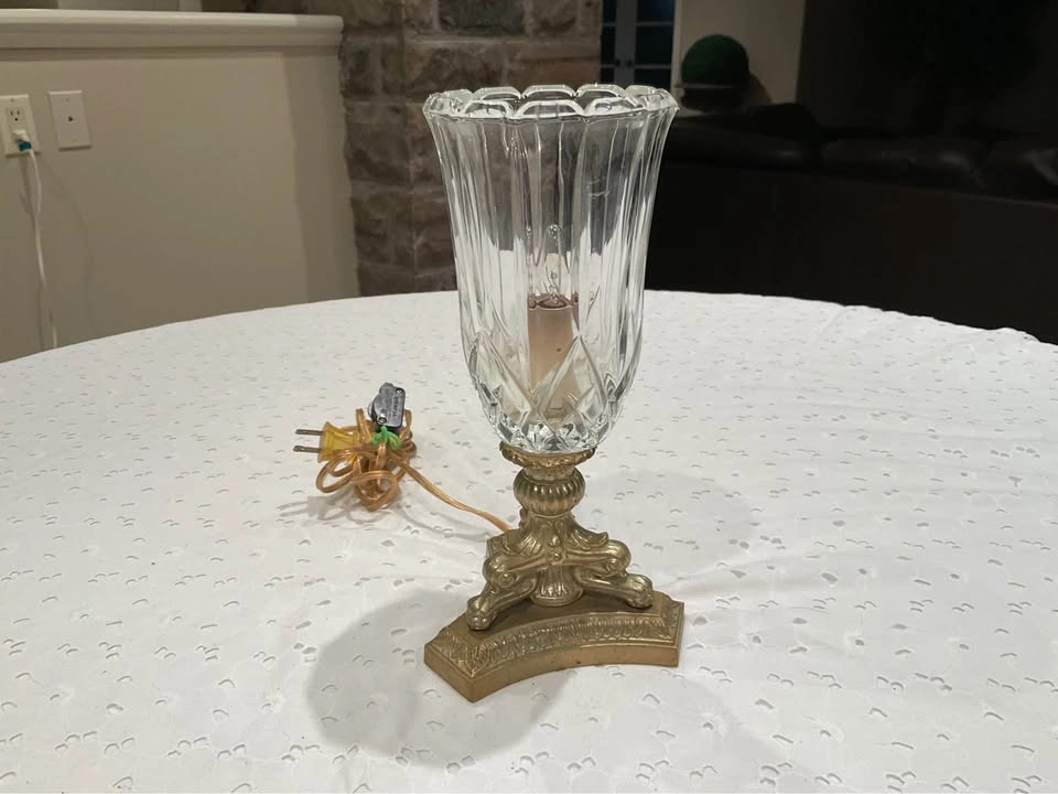 Vintage Brass Candlestick Lamp - photo 2