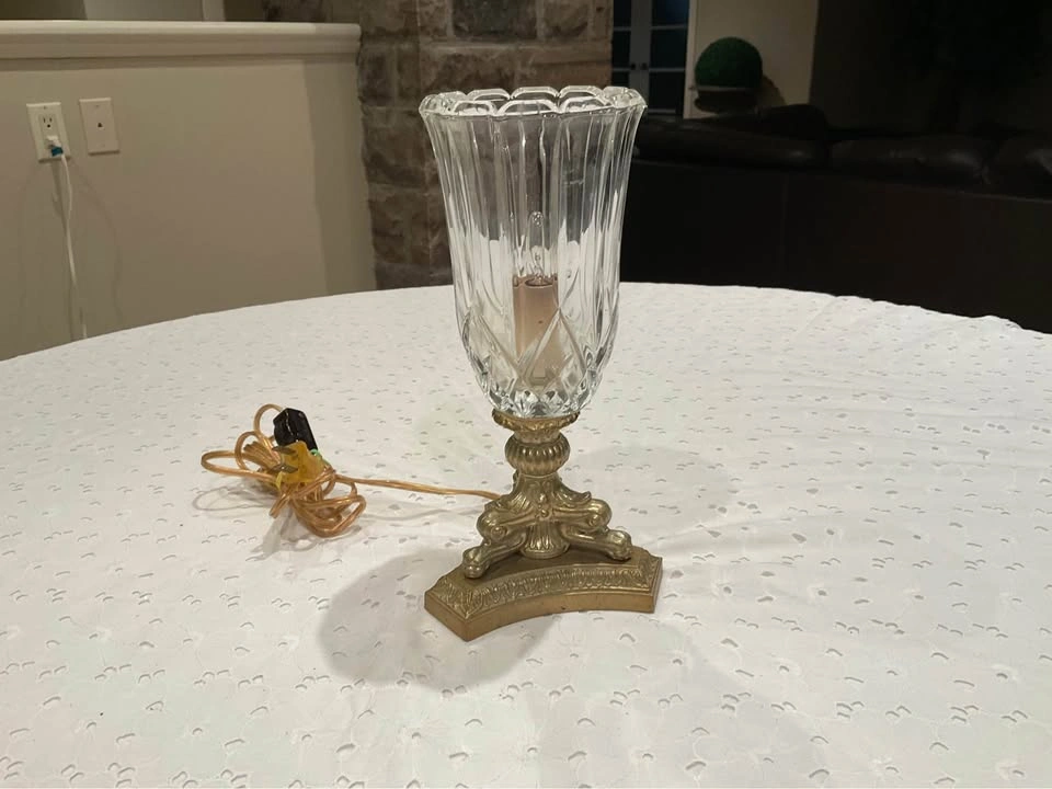 Vintage Brass Candlestick Lamp - photo 5