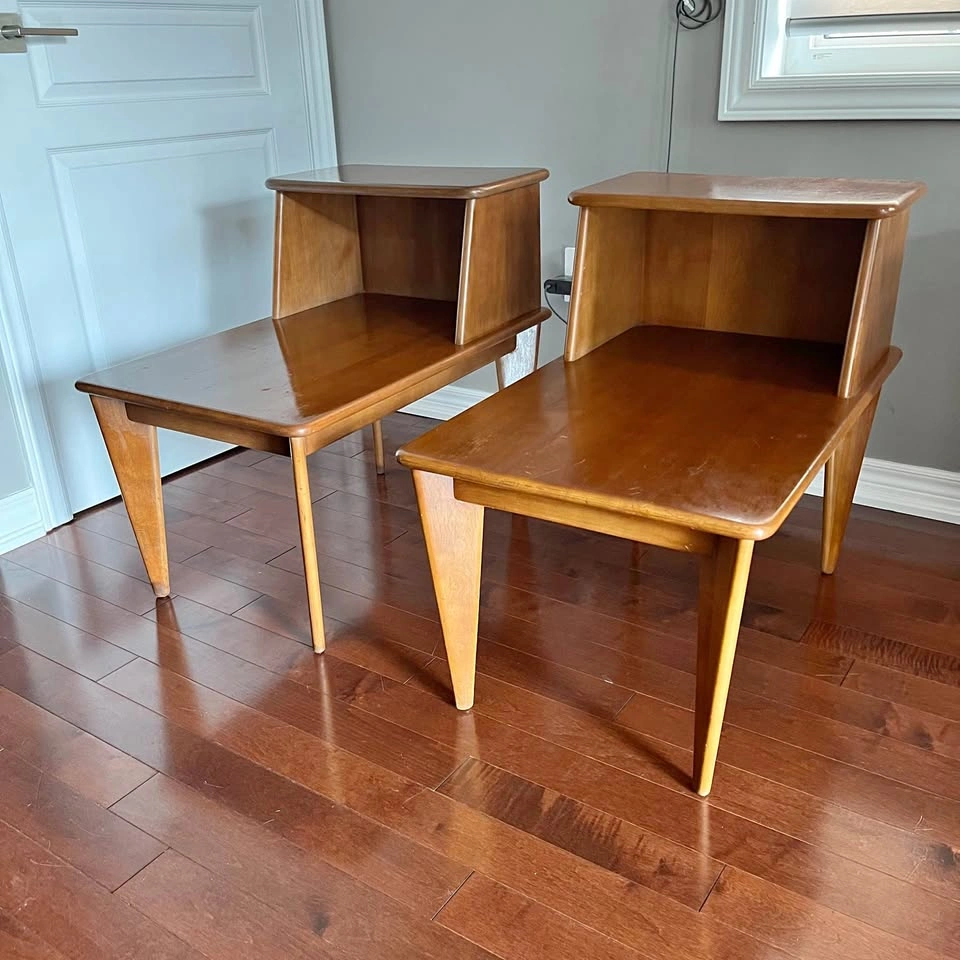 Pair of Mid-Century Modern Step End Tables