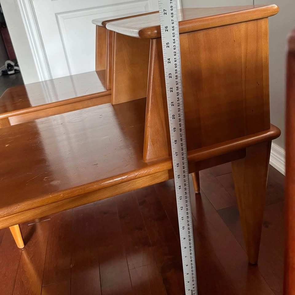 Pair of Mid-Century Modern Step End Tables - photo 3