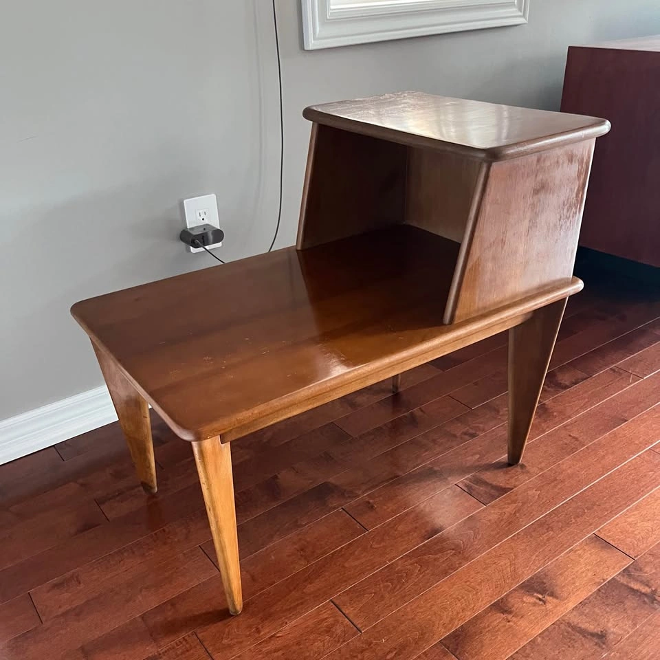 Pair of Mid-Century Modern Step End Tables - photo 5