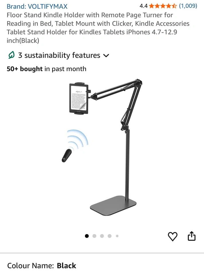 Floor Stand Kindle Holder with Remote Page Turner