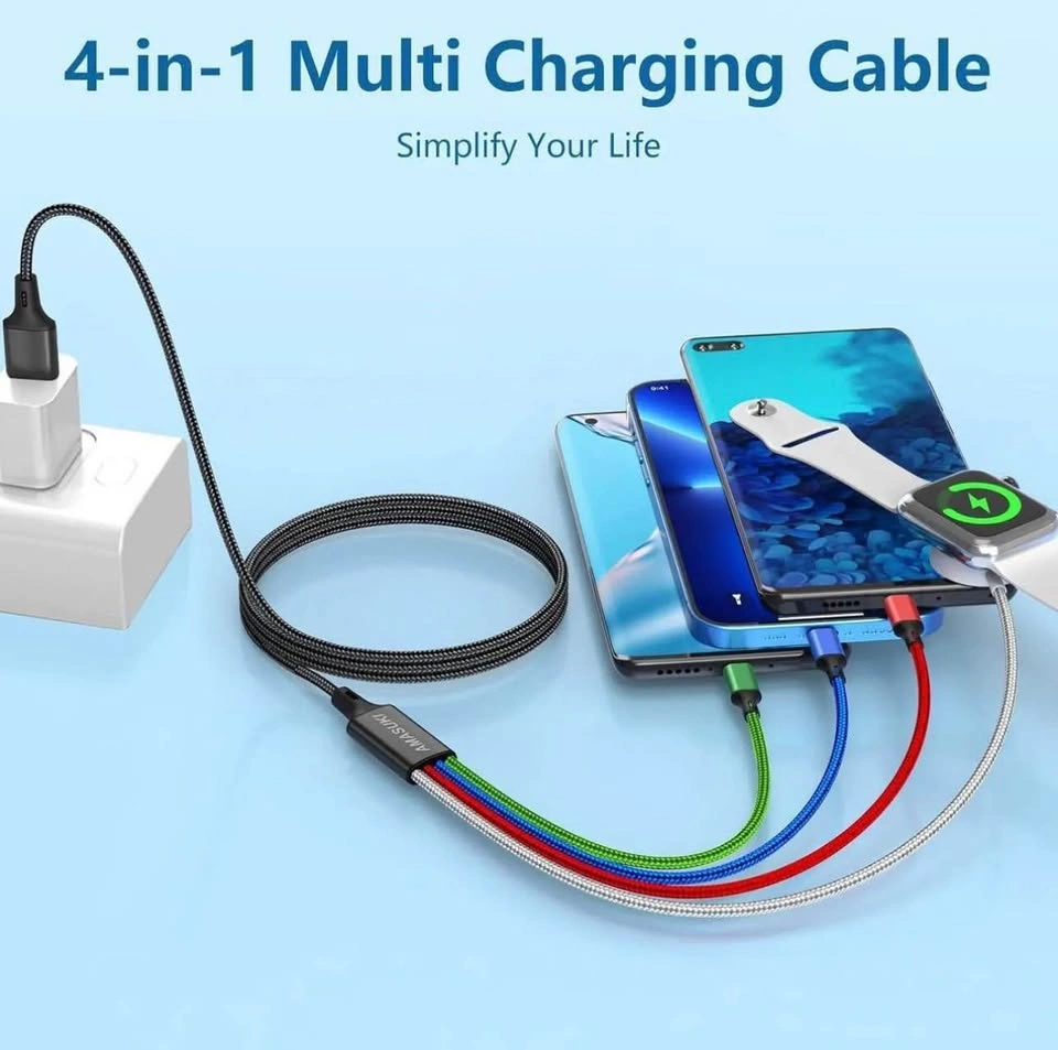 4-in-1 Multi Charging Cable for Apple Watch & Devices - photo 3