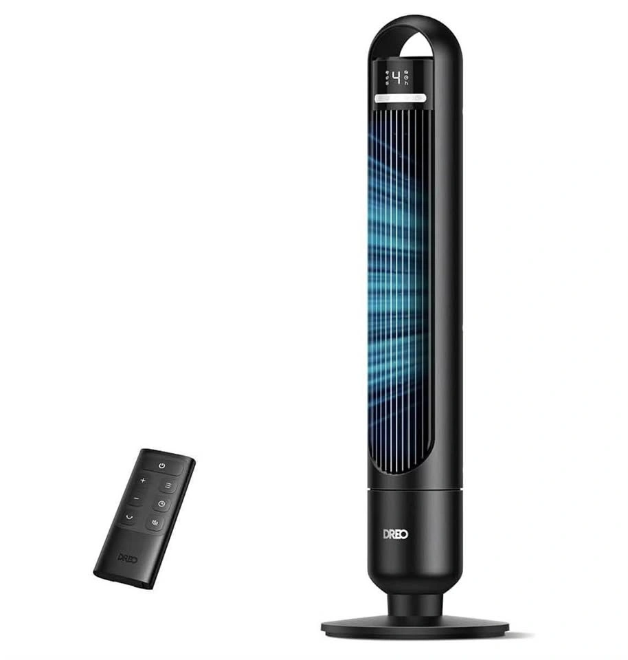 DREO Tower Fan for Bedroom, 90° Oscillating Standing Fan