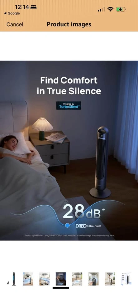 DREO Tower Fan for Bedroom, 90° Oscillating Standing Fan - photo 4
