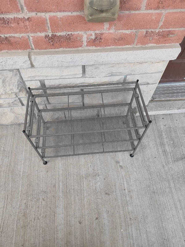 Three-Tier Metal Mesh Shoe Rack - photo 2