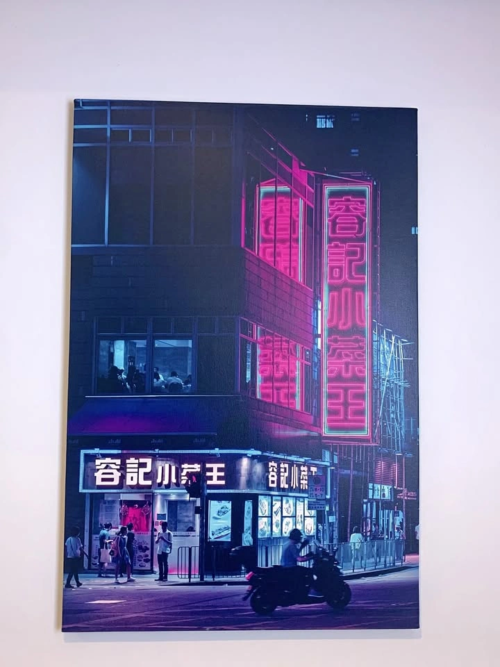 3 photography prints of Hong Kong on canvas $40 for all three
