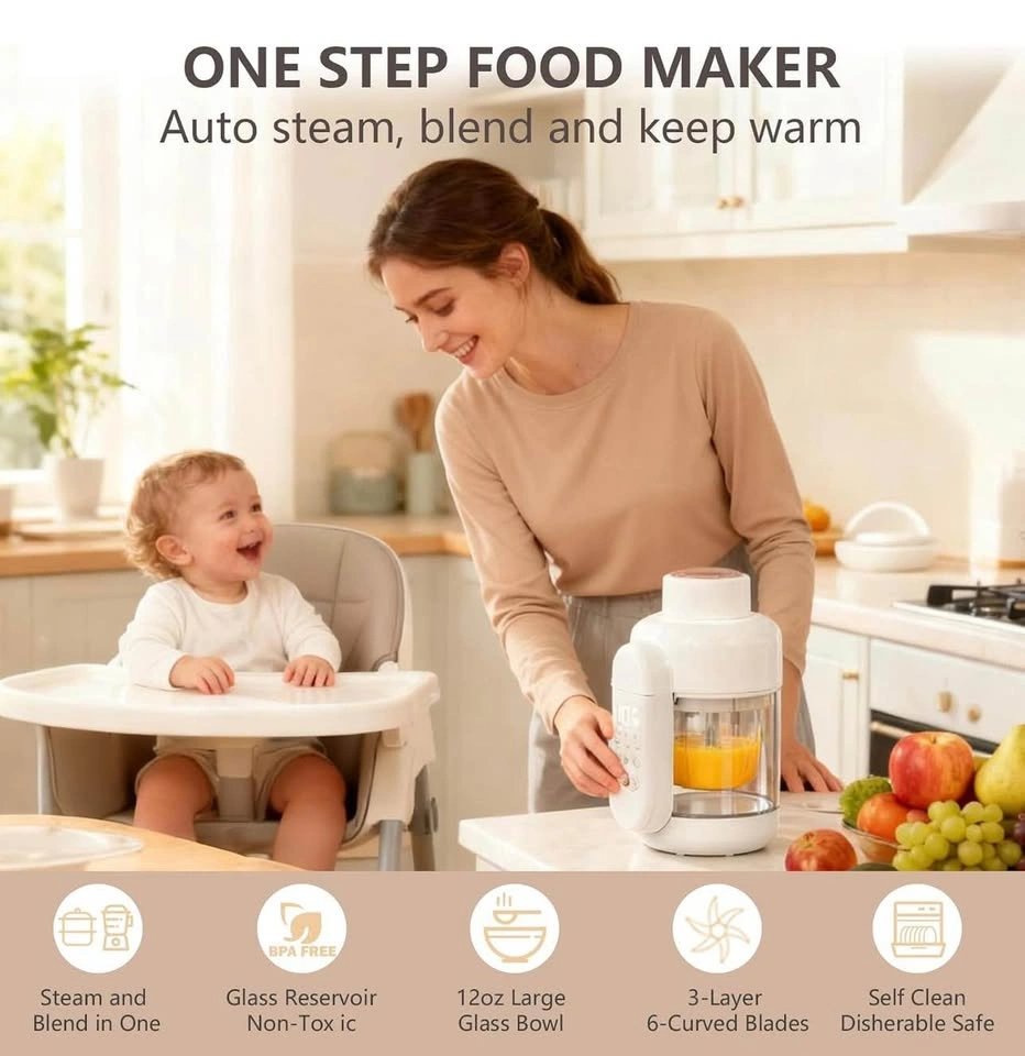 9-in-1 Baby Food Maker Glass Steamer and Blender - photo 3