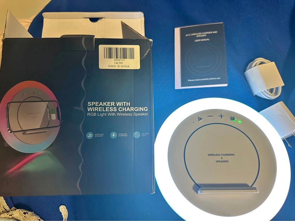 Bluetooth Speaker & Lights with Wireless Charging