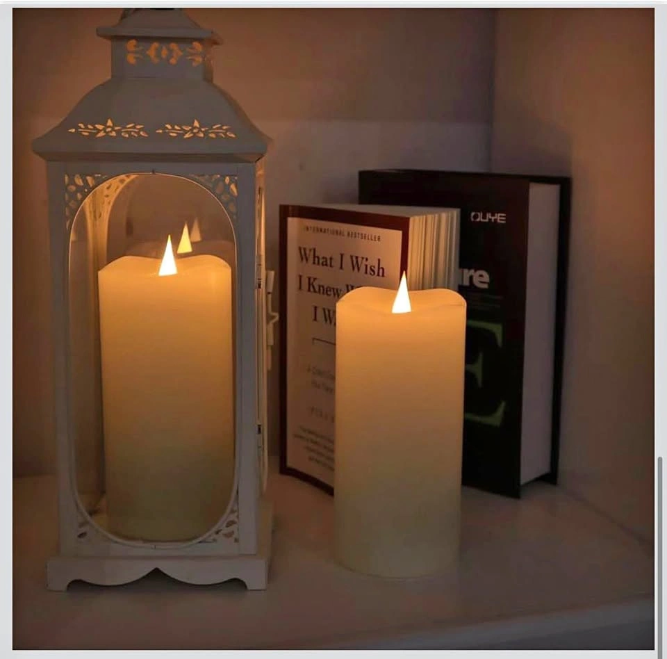 TECHLONG Flameless Candles with Remote Timer, 3D Moving Flame