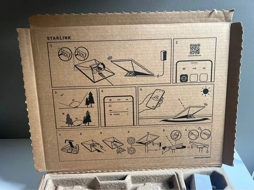 Starlink Mini Accessories & Damaged Dish (For Parts) - photo 2