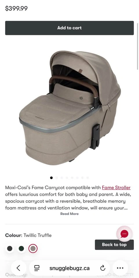 Maxi-Cosi Fame Carrycot for Maxi-Cosi Fame Stroller - photo 4