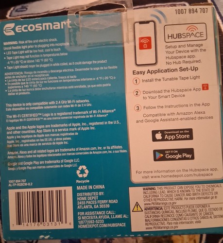 EcoSmart 8ft Smart USB LED Light Strip Kit Tunable RGB - photo 2