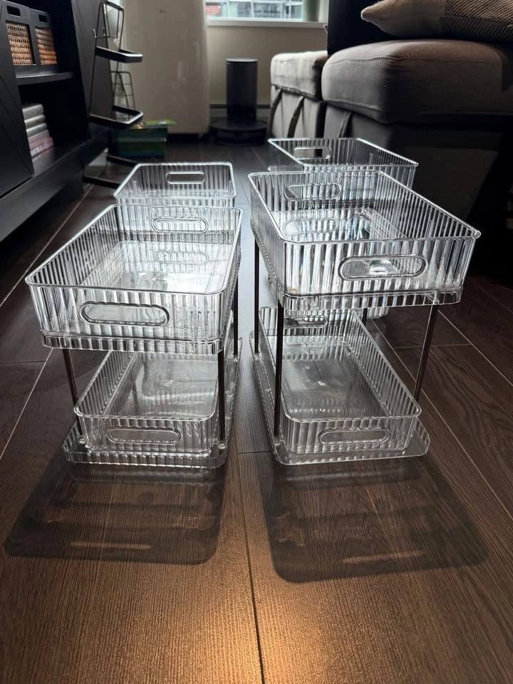 2-Tier Under Sink Organizers (2-Pack) x2 – Clear - photo 4