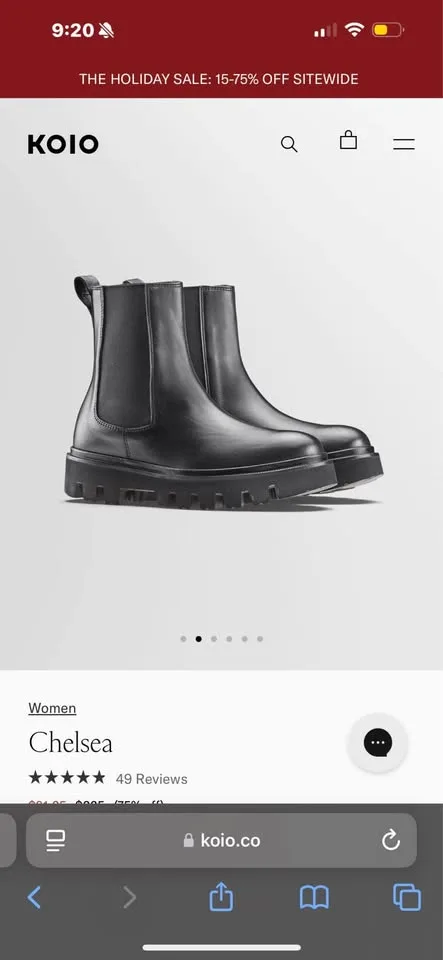 KOIO Nero Chelsea Boots - Black Leather image indicator(6)