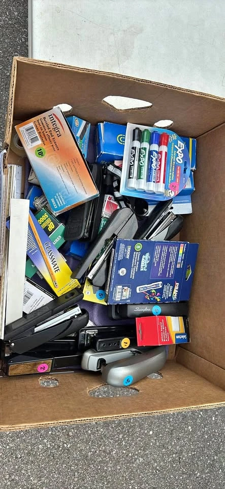 Box of Office/School Supplies