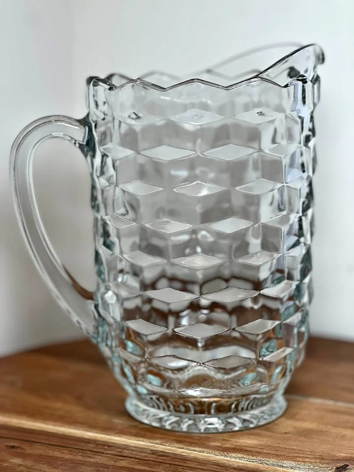 Vintage Fostoria American Pattern Glass Pitcher