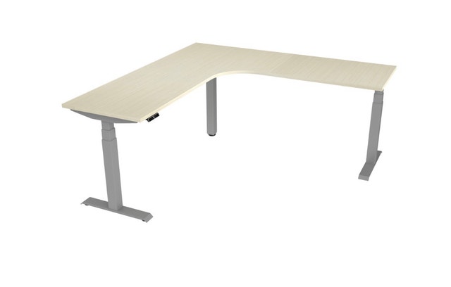 L Shaped Electronic Ergonomic Sit to Stand Desk