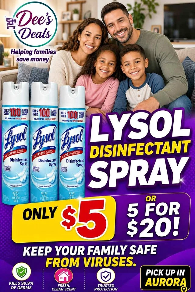 Lysol Disenfectant Spray ONLY $5