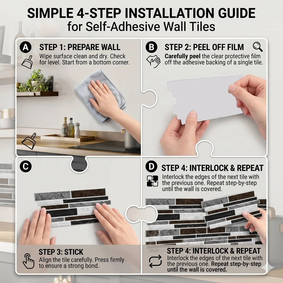 C2209 WAP005 Self Adhesive PVC Tiles From $0.5 - photo 2