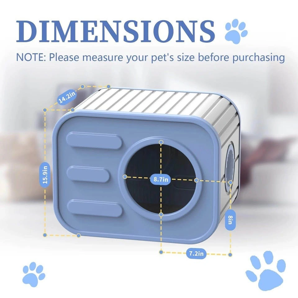New Outdoor Cat House / Cat Shelter – Blue & Grey - photo 2