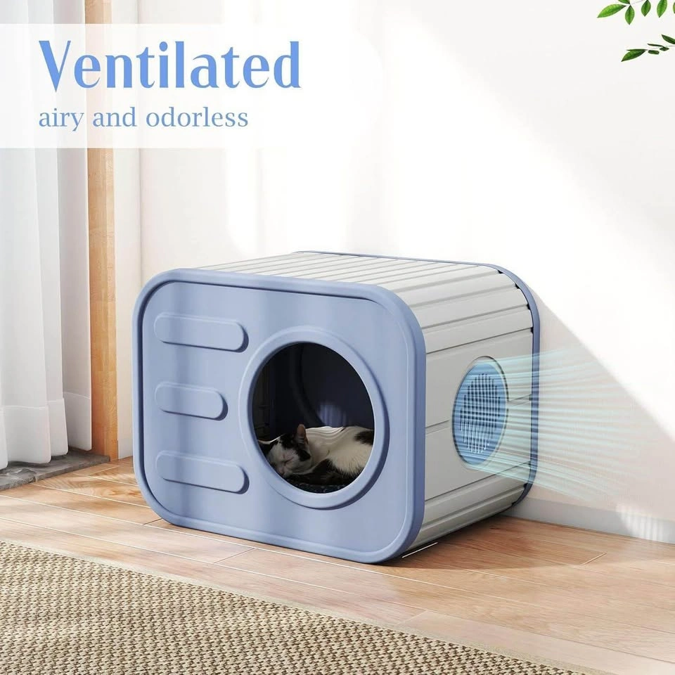New Outdoor Cat House / Cat Shelter – Blue & Grey - photo 3