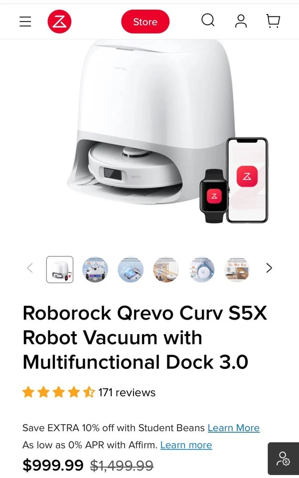 Roborock Qrevo Curv S5X Robot Vacuum & Mop - photo 3