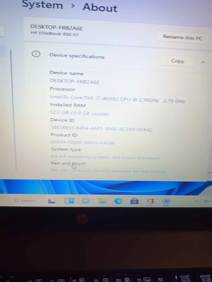 HP EliteBook 15in i7 12GB RAM 256GB SSD Windows 11 - photo 4