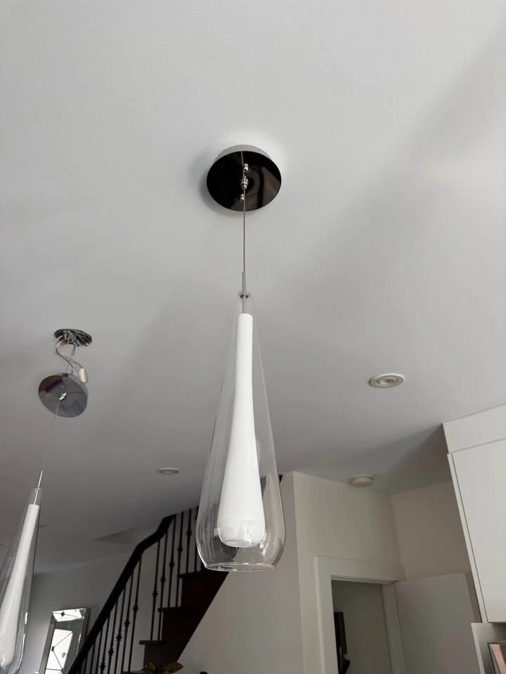 Kuzco Modern Glass Pendant Lights – Set of 2 Chrome - photo 2
