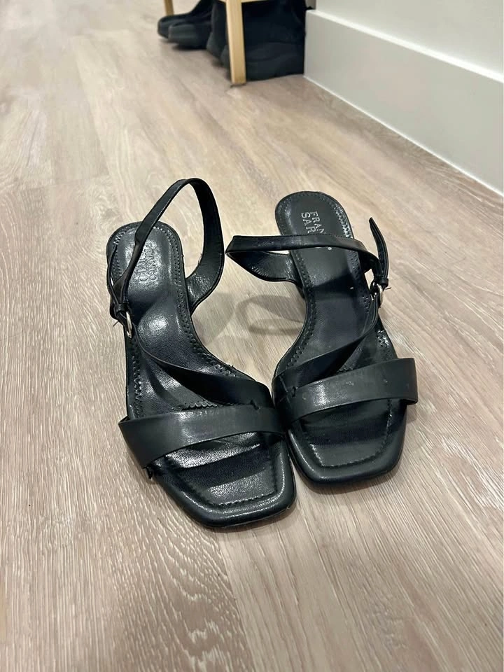 Franco Sarto Black Wedge Sandals