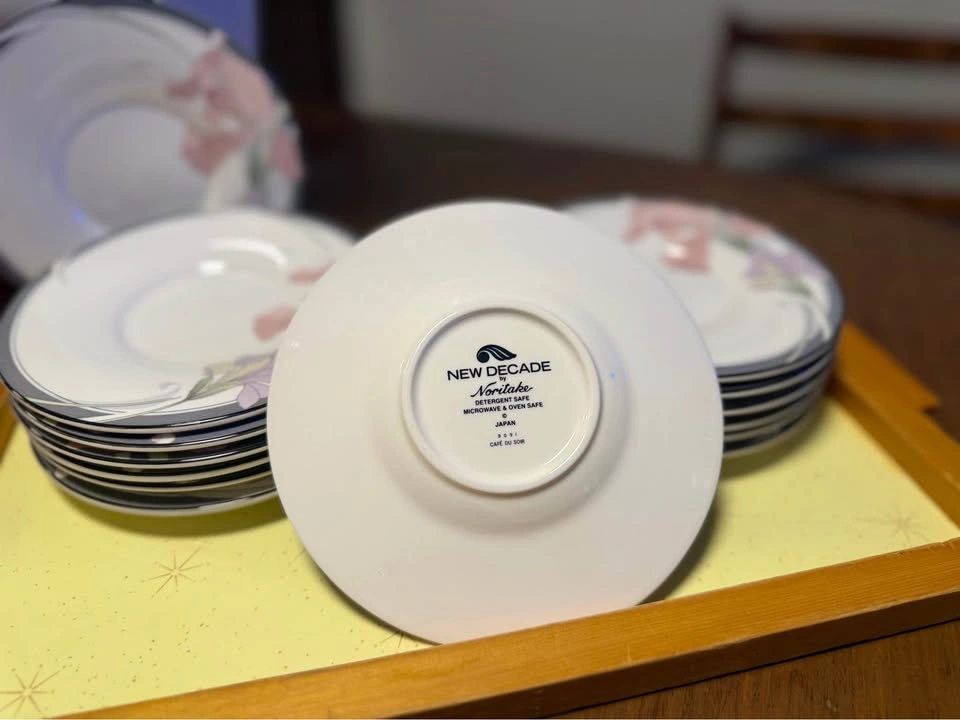 Full Noritake ‘New Decade’ porcelain tea set with floral pattern - photo 5